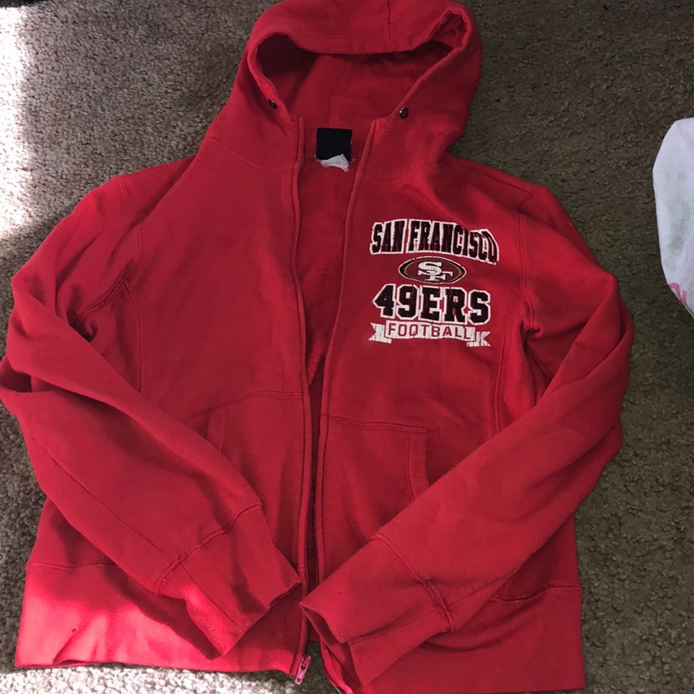 NFL TEAM APPAREL SF 49ERS ZIP UP